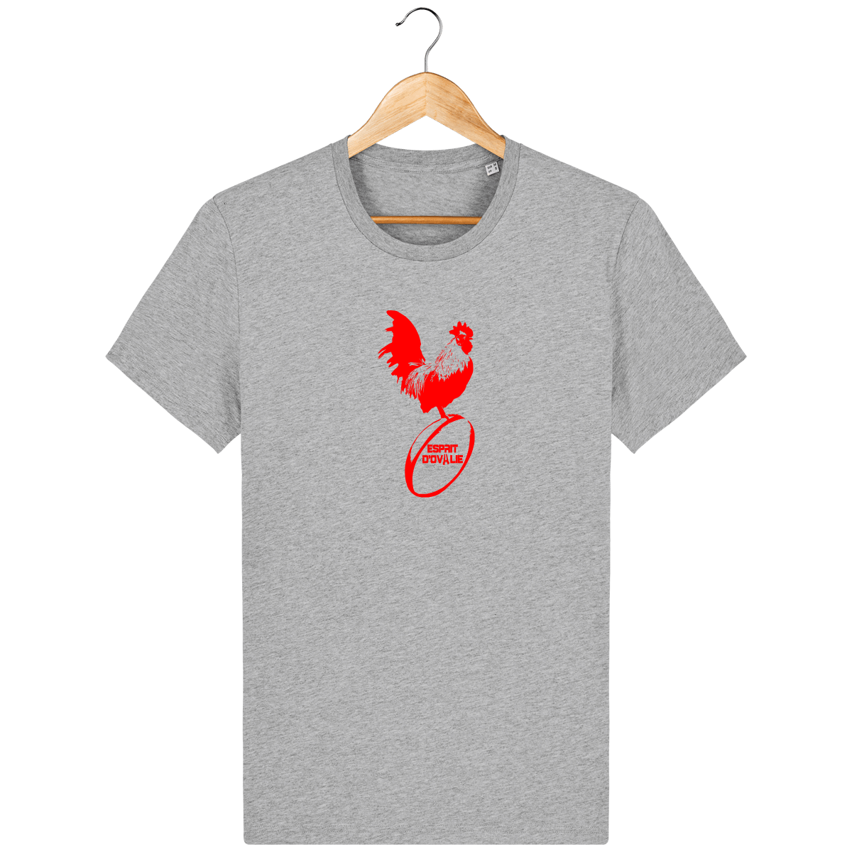 T-shirt Rugby Esprit d'Ovalie Coq rouge 5XL